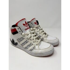 Adidas Originals Hardcourt Hi White Red Black High Top Sneakers FV6982 Mens 6
